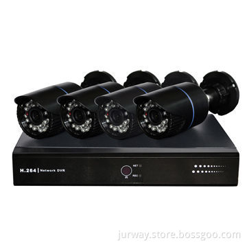 1/4 CMOS 1.0MP Camera with Low Lux IP POE Kit, 1U POE NVR 4CH 1,080P/960P